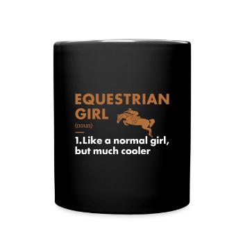 Sport Girl Définition Équestre - Mug uni - noir - Devant