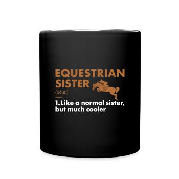 Sport Soeur Définition Équestre - Mug uni - noir - Devant