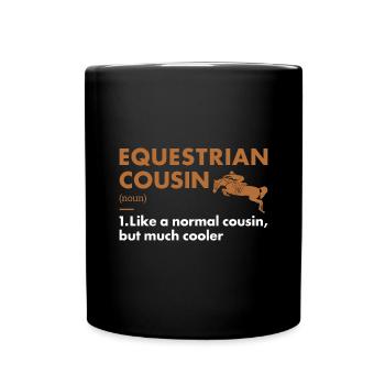 Sport Cousin Définition Équestre - Mug uni - noir - Devant