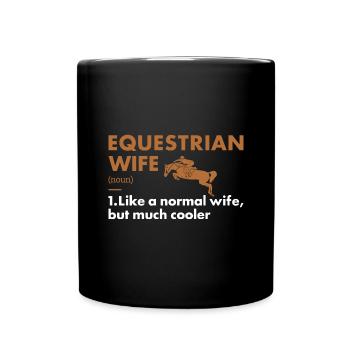 Sport Femme Définition Équestre - Mug uni - noir - Devant