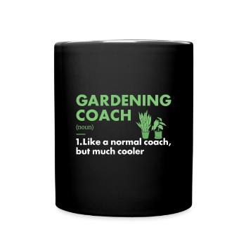 Gardener Coach Définition Jardinage - Mug uni - noir - Devant