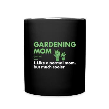 Jardinier Maman Définition Jardinage - Mug uni - noir - Devant