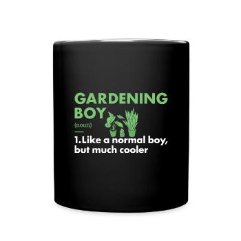 Jardinier Garçon Définition Jardinage - Mug uni - noir - Devant