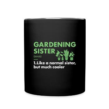 Jardinière Soeur Définition Jardinage - Mug uni - noir - Devant