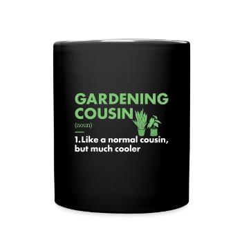 Jardinier Cousin Définition Jardinage - Mug uni - noir - Devant