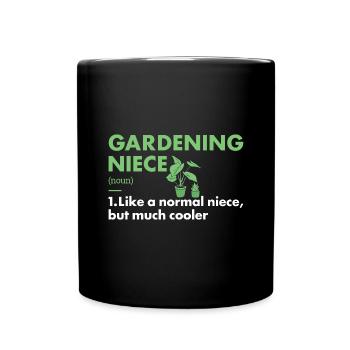 Jardinier Nièce Définition Jardinage - Mug uni - noir - Devant
