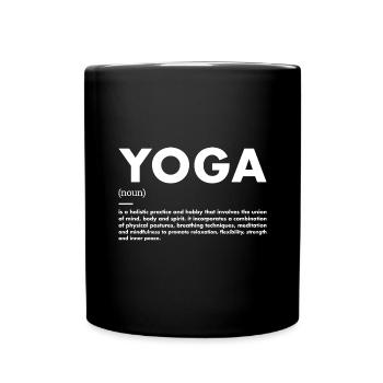 Yogi Definition Yoga - Tasse einfarbig - Schwarz - Vorne