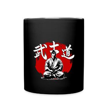 Samurai Bushido Karate Kimono Martial Arts - Full Colour Mug - black - Front