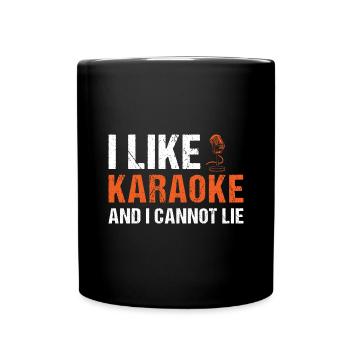 Singer I Like Karaoke - Tasse einfarbig - Schwarz - Vorne