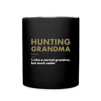 Chasseur Mamie Définition Chasse - Mug uni - noir - Devant