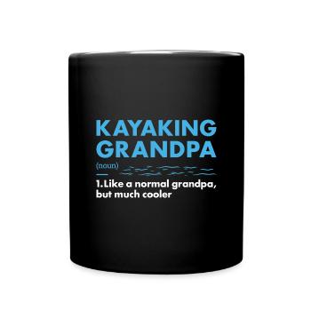 Kayaker Grandpa Definition Kayaking - Full Colour Mug - black - Front