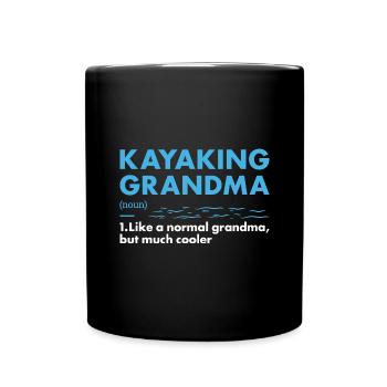 Kayaker Grandma Definition Kayaking - Full Colour Mug - black - Front