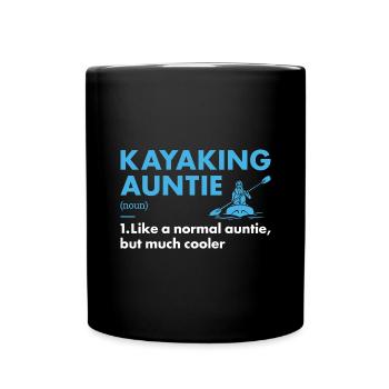 Kayaker Auntie Definition Kayaking - Full Colour Mug - black - Front