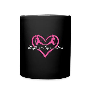 Gymnast Heart Rhythmic Gymnastics - Full Colour Mug - black - Front