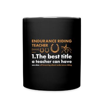 Rider Teacher Definition Endurance Riding - Tasse einfarbig - Schwarz - Vorne