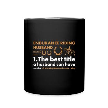 Rider Husband Definition Endurance Riding - Tasse einfarbig - Schwarz - Vorne