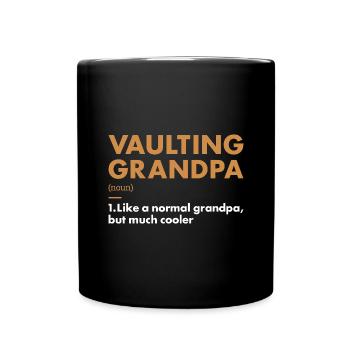 Vaulter Grandpa Definition Vaulting - Full Colour Mug - black - Front