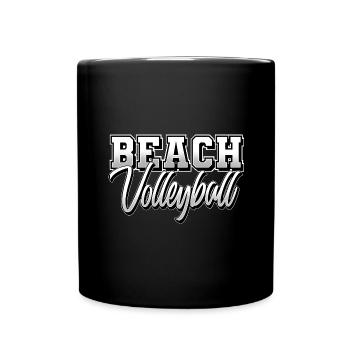Beachvolleyball - Tasse einfarbig - Schwarz - Vorne