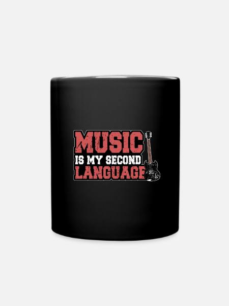 Musik Gitarre - Tasse einfarbig - Schwarz