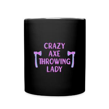 Axe throw axe throwing - Full Colour Mug - black - Front