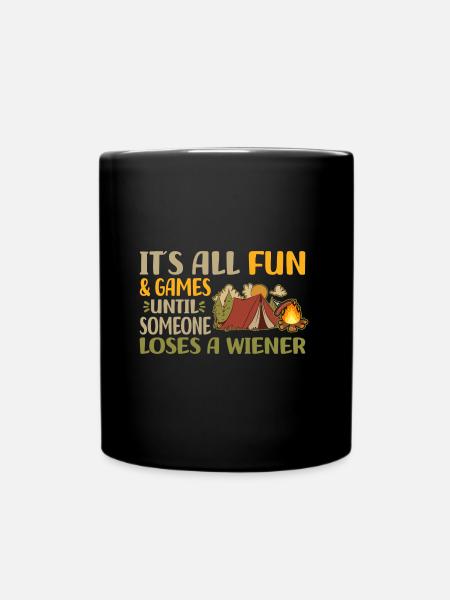 Camping - Tasse einfarbig - Schwarz
