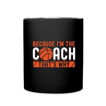 Basketballtrainer Basketball Trainer Coach - Tasse einfarbig - Schwarz - Vorne