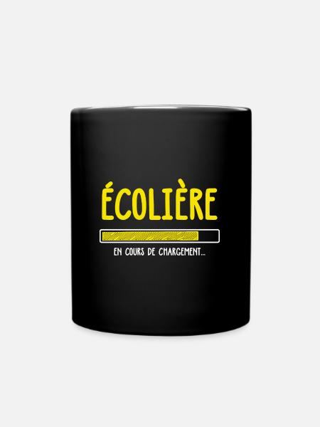 Écolière en cours de chargement humour rentrée - Mug uni - noir