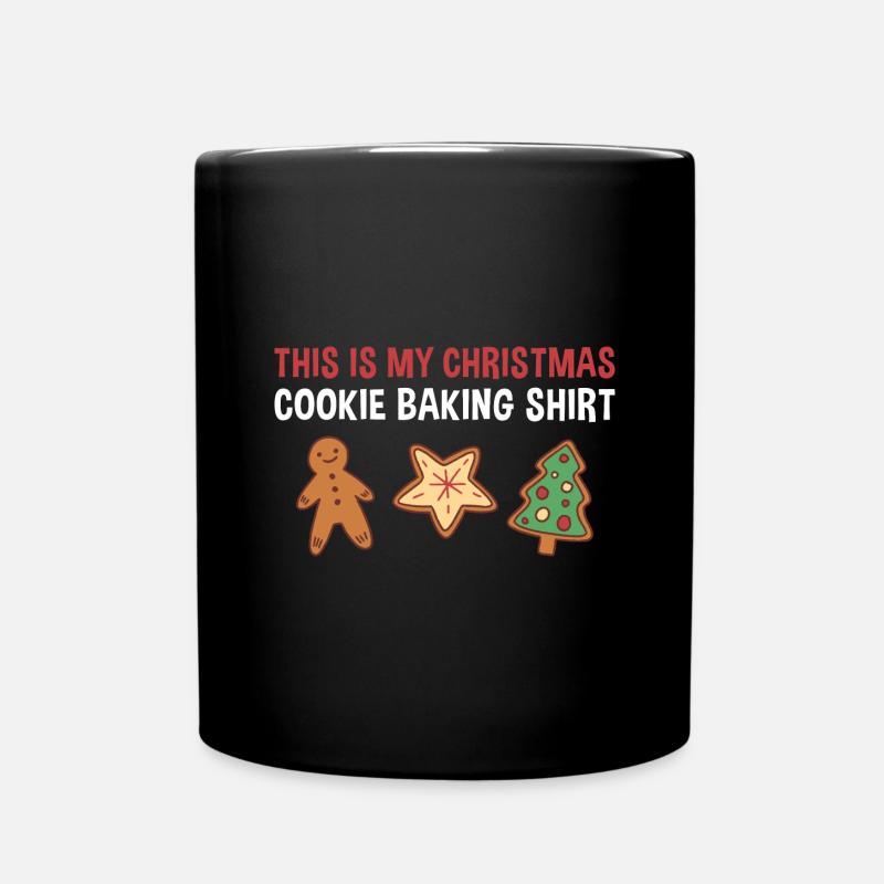 Baking Christmas Cookie Baking Cookie - Tasse einfarbig - Schwarz