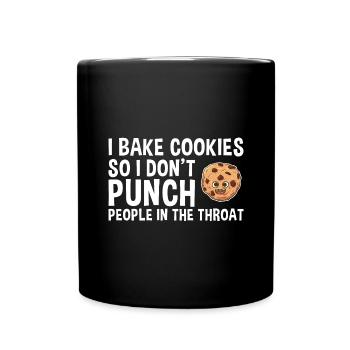 Baking I Bake Cookies Cookie - Tasse einfarbig - Schwarz - Vorne
