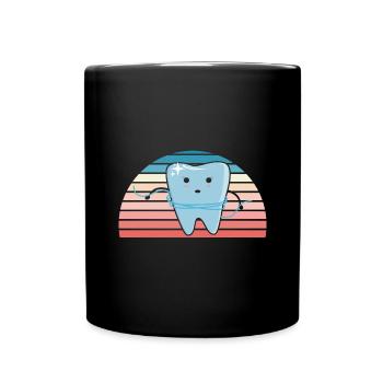 Hygienist Retro Sunset Dental Assistant - Tasse einfarbig - Schwarz - Vorne