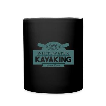 Enjoy Whitewater Kayaking - Full Colour Mug - black - Front
