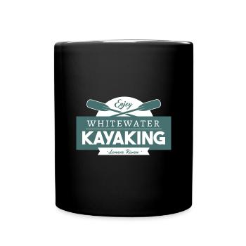Enjoy Whitewater Kayaking - Full Colour Mug - black - Front