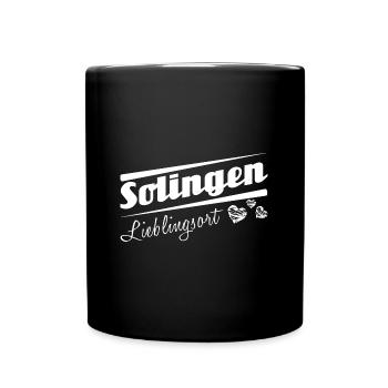 Solingen - Lieblingsort mit Stadtnamen - Tasse einfarbig - Schwarz - Vorne