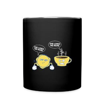 Cross Stitch Kreuzstich Sticken - Tasse einfarbig - Schwarz - Vorne