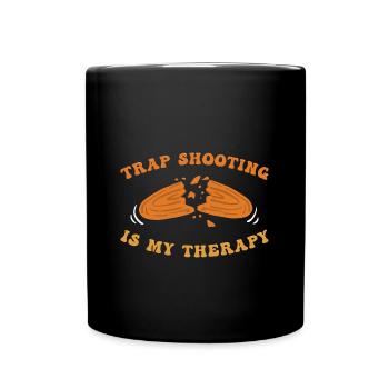 Tontaubenschießen - Tasse einfarbig - Schwarz - Vorne