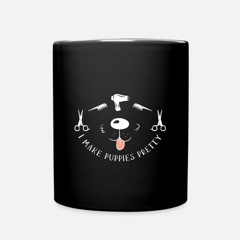 Hundefriseur Hundefrisör - Tasse einfarbig - Schwarz