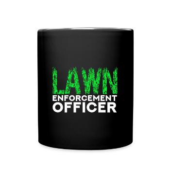 Tonte de pelouse Tondeuse à gazon Jardinier - Mug uni - noir - Devant