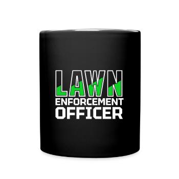 Tonte de pelouse Tondeuse à gazon Jardinier - Mug uni - noir - Devant