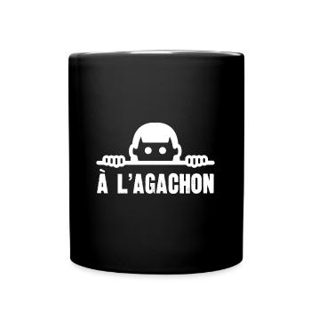 à l'agachon - Mug uni - noir - Devant