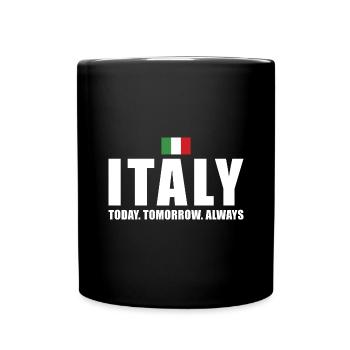 L’Italie aujourd’hui Demain Toujours l’Italie Rugby - Mug uni - noir - Devant