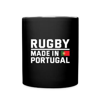 Rugby fabriqué à partir de Portugal Rugby - Mug uni - noir - Devant