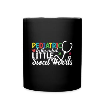 Kinderkrankenschwester - Tasse einfarbig - Schwarz - Vorne