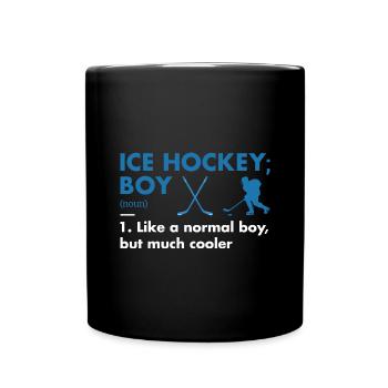 Sport Boy Definition Ice Hockey - Tasse einfarbig - Schwarz - Vorne