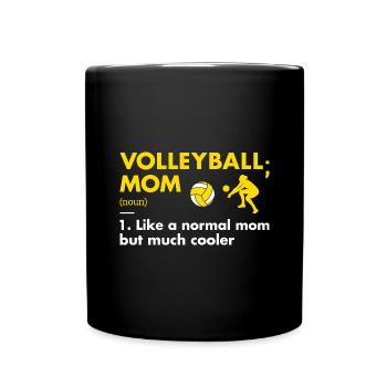 Sport Maman Définition Volleyball - Mug uni - noir - Devant