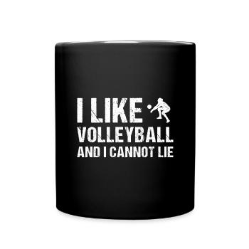 Le sport comme le volleyball et je ne peux pas mentir au volleyball - Mug uni - noir - Devant