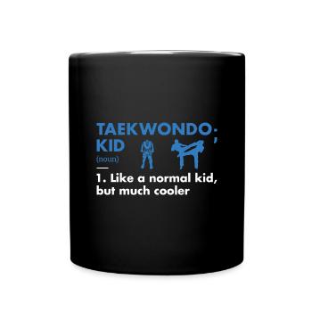 Sport Kid Definition Taekwondo - Tasse einfarbig - Schwarz - Vorne