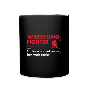 Sport Fighter Definition Wrestling - Full Colour Mug - black - Front