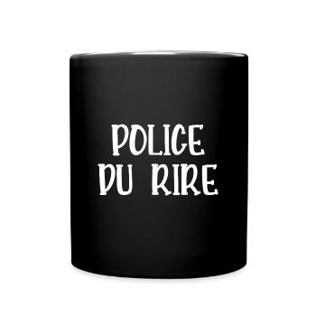 police du rire - Mug uni - noir - Devant
