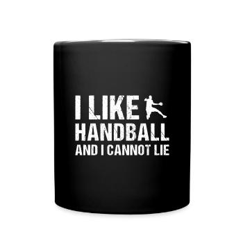 J’aime le handball et je ne peux pas mentir au handball - Mug uni - noir - Devant