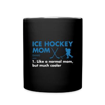 Sport Mom Definition Ice Hockey - Tasse einfarbig - Schwarz - Vorne